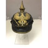 Rare WWI Prussian Reservists Pickelhaube (Kugelhelm), Dated to the inside 1918.