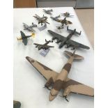 A quantity of diecast pewter models and planes o inc.