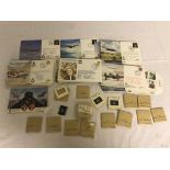 Autographed Red Arrows post cards and military FDCs and slides