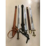 Three Viking re-enactor's swords