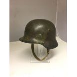 WWII German SE 62 Normandy Camo German Tin Helmet,with original liner and strap,