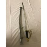Reenactors 19th c style French sword and scabbard.