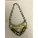 WWII Feldgendarmerie (Field Police) Gorget,