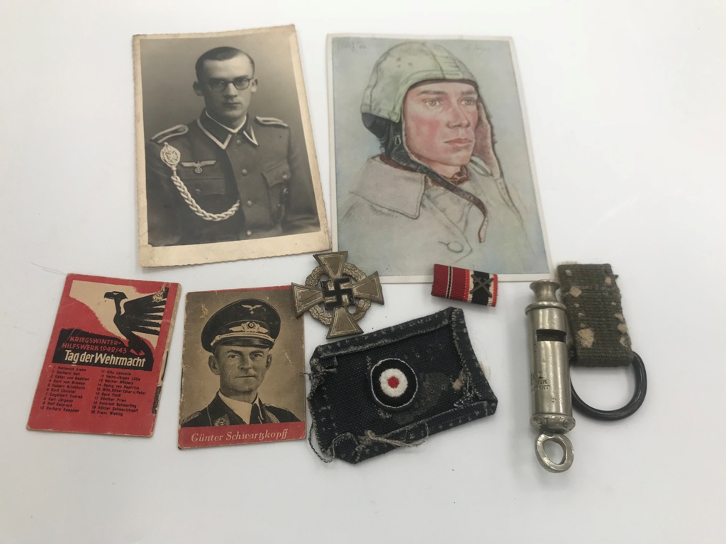 WWII German medal miniature ribbon bar,Medal(A/F), 1916 Hudson Whistle German Postcards,