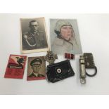 WWII German medal miniature ribbon bar,Medal(A/F), 1916 Hudson Whistle German Postcards,