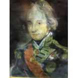 An oil on board of a military gentleman Nelson