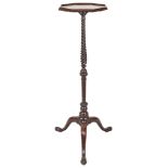 A Candle Stand: 18th century, mahogany,