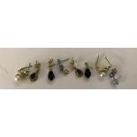 9ct stone set earrings set with stones,