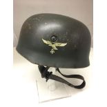 Quality Re-enactors German FallschirmJager Paratroopers helmet with Decals(worn),