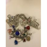 A quantity of dress charm bracelets