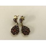 9ct garnet earrings