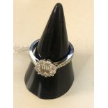 An 18ct diamond cluster ring