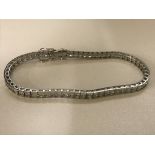 A 9ct CZ tennis bracelet