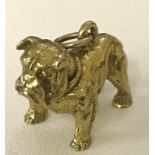 A 9ct bulldog charm