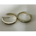 9ct diamond set hoops