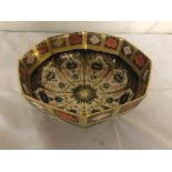 A Royal Crown Derby octagonal Imari pattern fruit bowl