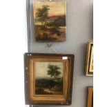 Charles Morris (19th century): Two oils on canvas depicting rural landscapes,