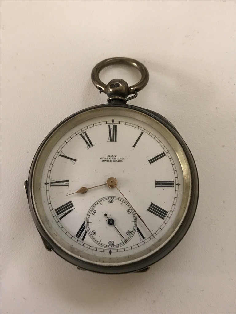 A 19th century Worcester silver-cased pocket watch