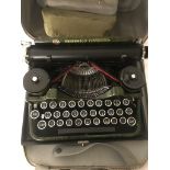 An Underwood Standard portable typewriter