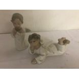 Two Lladro angels