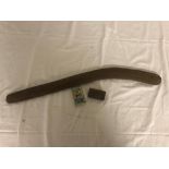 A mulga wood Aboriginal boomerang;