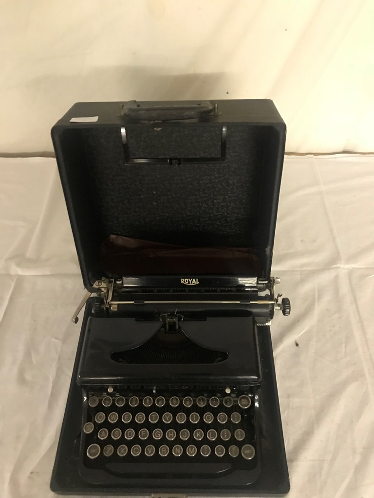 A cased Royal typewriter