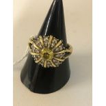 An 18ct yellow diamond dress ring