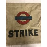 A London Transport/Underground strike flag