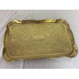 An Arts & Crafts brass serving tray