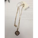 A Capricorn and garnet pendant