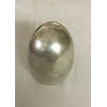 A HM silver egg box