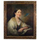 Adolphus Robert Venables (British, 1811-1873): Portrait of an elegant lady, oil on canvas,