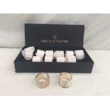 A box of HM silver napkin rings by Dawson of Stamford