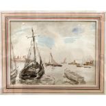 Philip Connard (1875-1958): Harbour scene, watercolour, signed,