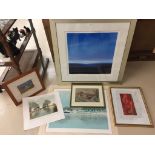 A quantity of pictures to inc a watercolour of the Berwick Hotel, Victoria, Australia,