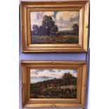 Sidney Yates Johnson (active 1890-1929): A pair of oils on canvas depicting landscape studies,