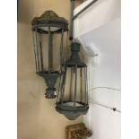 Two industrial gas lamps