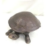 A bronze counter bell in the form of a tortoise