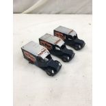 Three Timpo Eveready Battery vans
