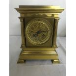 A gilded late 19th century French architectural cased 8-day Marti movement mantel clock striking on