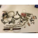 A quantity of silver dress jewellery to inc earrings,