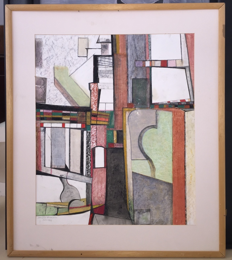 Donald Thompson (20th century): Abstract study, pastel, signed lower left & dated 1999,