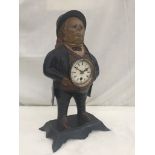 A 19th century clock with moving eyes by Bradley & Hubbard