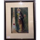 George Tournon (French, 1895-1961): 'The Clown', oil on board, signed lower right,