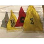 Four punk rock pennants to inc The Jam,