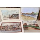 A quantity of oils/watercolours of landscape/seascape scenes,