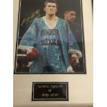 A framed and glazed signed photograph of Ricky Hatton (with COA)