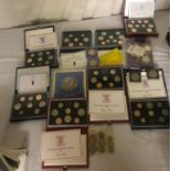 A quantity of BUNC and proof coin sets;