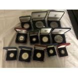 A quantity of silver and proof coins,