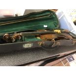 A 19th century cased violin